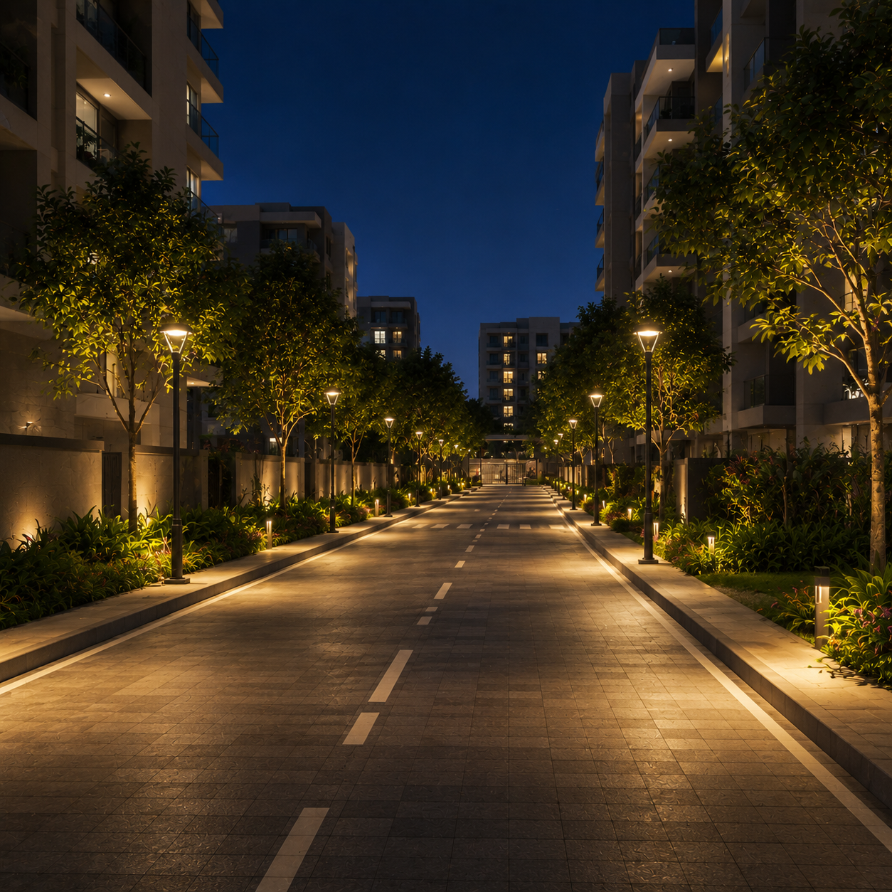 Well-Lit Internal Roads